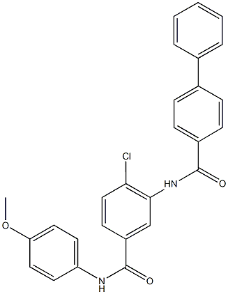 N-{2-chloro-5-[(4-methoxyanilino)carbonyl]phenyl}[1,1'-biphenyl]-4-carboxamide,791797-67-6,结构式