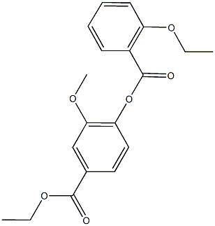 ethyl 4-[(2-ethoxybenzoyl)oxy]-3-methoxybenzoate,791798-03-3,结构式