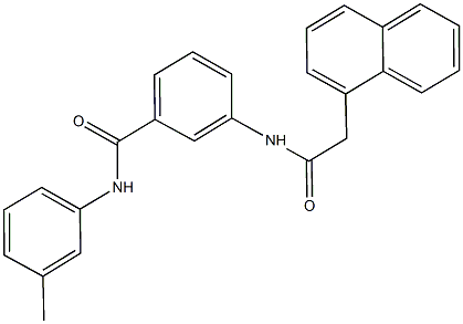 N-(3-methylphenyl)-3-[(1-naphthylacetyl)amino]benzamide 结构式