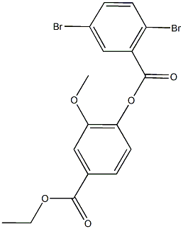 791798-33-9 4-(ethoxycarbonyl)-2-methoxyphenyl 2,5-dibromobenzoate