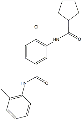 4-chloro-3-[(cyclopentylcarbonyl)amino]-N-(2-methylphenyl)benzamide,791798-44-2,结构式