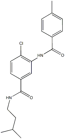 4-chloro-N-isopentyl-3-[(4-methylbenzoyl)amino]benzamide 结构式