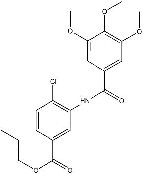 propyl 4-chloro-3-[(3,4,5-trimethoxybenzoyl)amino]benzoate Structure