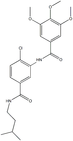 N-{2-chloro-5-[(isopentylamino)carbonyl]phenyl}-3,4,5-trimethoxybenzamide|