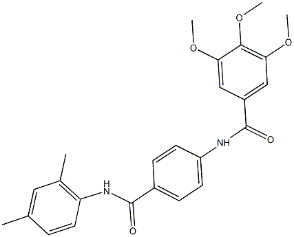 N-{4-[(2,4-dimethylanilino)carbonyl]phenyl}-3,4,5-trimethoxybenzamide Struktur