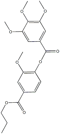 2-methoxy-4-(propoxycarbonyl)phenyl 3,4,5-trimethoxybenzoate 结构式