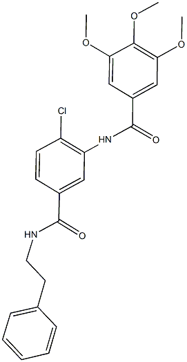 N-(2-chloro-5-{[(2-phenylethyl)amino]carbonyl}phenyl)-3,4,5-trimethoxybenzamide Structure