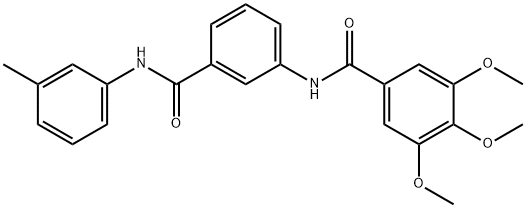3,4,5-trimethoxy-N-[3-(3-toluidinocarbonyl)phenyl]benzamide Structure