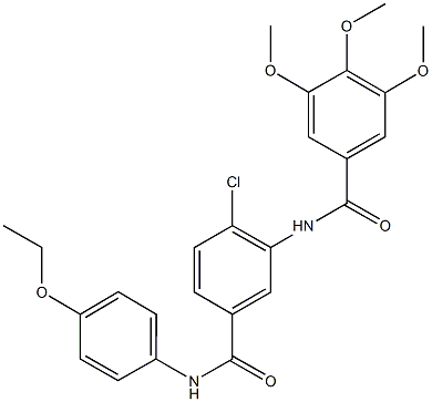 N-{2-chloro-5-[(4-ethoxyanilino)carbonyl]phenyl}-3,4,5-trimethoxybenzamide Structure