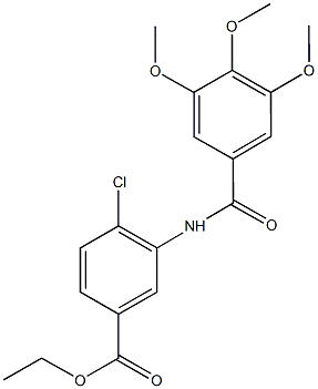 ethyl 4-chloro-3-[(3,4,5-trimethoxybenzoyl)amino]benzoate Struktur
