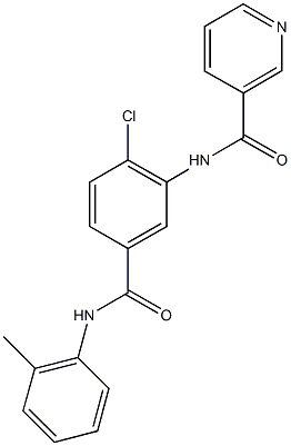 N-[2-chloro-5-(2-toluidinocarbonyl)phenyl]nicotinamide Structure