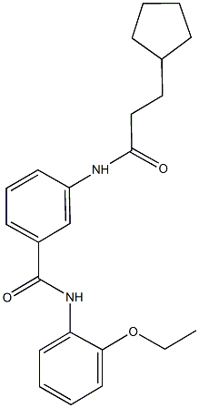 3-[(3-cyclopentylpropanoyl)amino]-N-(2-ethoxyphenyl)benzamide,791799-09-2,结构式