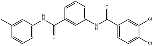 3,4-dichloro-N-[3-(3-toluidinocarbonyl)phenyl]benzamide 化学構造式