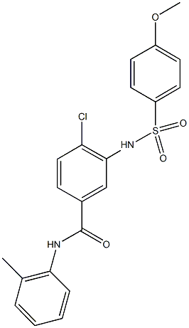 4-chloro-3-{[(4-methoxyphenyl)sulfonyl]amino}-N-(2-methylphenyl)benzamide,791799-21-8,结构式