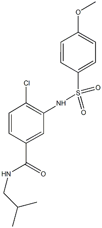 4-chloro-N-isobutyl-3-{[(4-methoxyphenyl)sulfonyl]amino}benzamide|