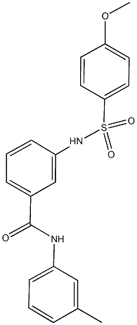 3-{[(4-methoxyphenyl)sulfonyl]amino}-N-(3-methylphenyl)benzamide,791799-41-2,结构式