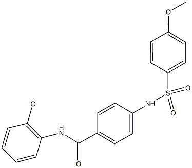 N-(2-chlorophenyl)-4-{[(4-methoxyphenyl)sulfonyl]amino}benzamide 化学構造式