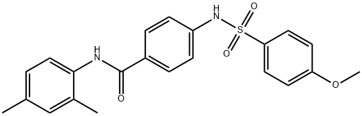 N-(2,4-dimethylphenyl)-4-{[(4-methoxyphenyl)sulfonyl]amino}benzamide Struktur