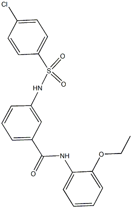 3-{[(4-chlorophenyl)sulfonyl]amino}-N-(2-ethoxyphenyl)benzamide Structure