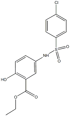 ethyl 5-{[(4-chlorophenyl)sulfonyl]amino}-2-hydroxybenzoate Structure
