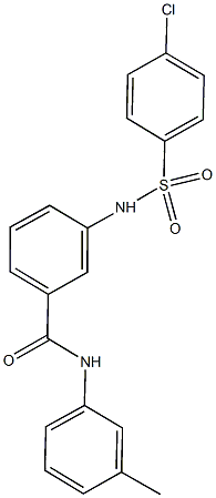3-{[(4-chlorophenyl)sulfonyl]amino}-N-(3-methylphenyl)benzamide 结构式