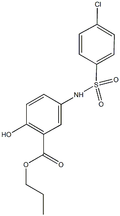 propyl 5-{[(4-chlorophenyl)sulfonyl]amino}-2-hydroxybenzoate,791799-67-2,结构式