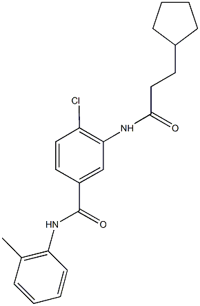 791799-75-2 4-chloro-3-[(3-cyclopentylpropanoyl)amino]-N-(2-methylphenyl)benzamide