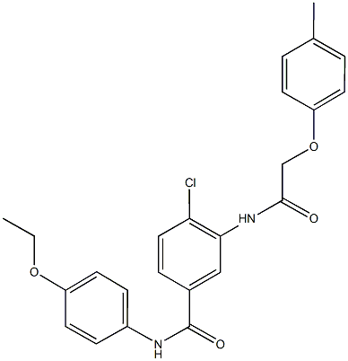 4-chloro-N-(4-ethoxyphenyl)-3-{[(4-methylphenoxy)acetyl]amino}benzamide 结构式
