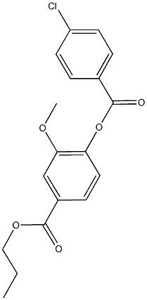 propyl 4-[(4-chlorobenzoyl)oxy]-3-methoxybenzoate Structure