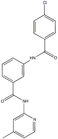 791800-15-2 3-[(4-chlorobenzoyl)amino]-N-(4-methyl-2-pyridinyl)benzamide