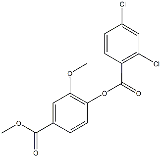 2-methoxy-4-(methoxycarbonyl)phenyl 2,4-dichlorobenzoate Structure