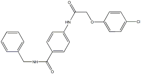 N-benzyl-4-{[(4-chlorophenoxy)acetyl]amino}benzamide Struktur