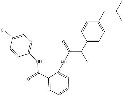 N-(4-chlorophenyl)-2-{[2-(4-isobutylphenyl)propanoyl]amino}benzamide Structure