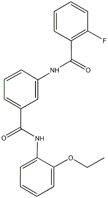 N-{3-[(2-ethoxyanilino)carbonyl]phenyl}-2-fluorobenzamide 结构式