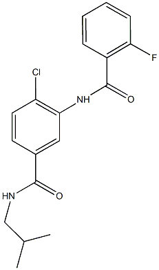 4-chloro-3-[(2-fluorobenzoyl)amino]-N-isobutylbenzamide Structure