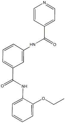 N-{3-[(2-ethoxyanilino)carbonyl]phenyl}isonicotinamide 结构式
