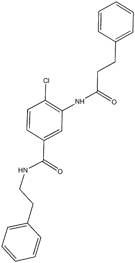 4-chloro-N-(2-phenylethyl)-3-[(3-phenylpropanoyl)amino]benzamide 结构式