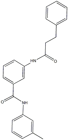 N-(3-methylphenyl)-3-[(3-phenylpropanoyl)amino]benzamide Struktur