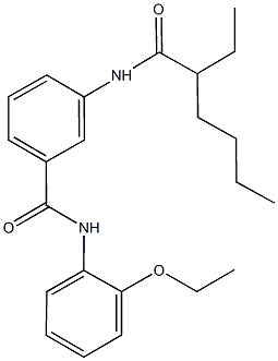 N-(2-ethoxyphenyl)-3-[(2-ethylhexanoyl)amino]benzamide 化学構造式