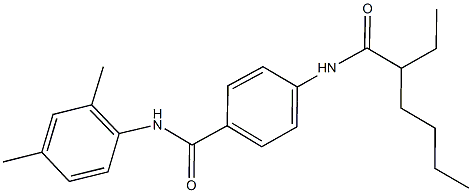 N-(2,4-dimethylphenyl)-4-[(2-ethylhexanoyl)amino]benzamide 化学構造式