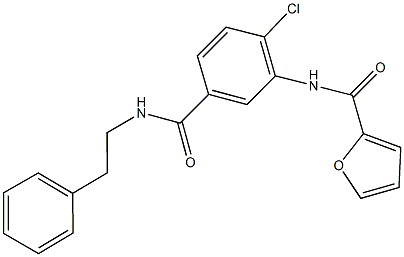 N-(2-chloro-5-{[(2-phenylethyl)amino]carbonyl}phenyl)-2-furamide Structure