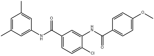 4-chloro-N-(3,5-dimethylphenyl)-3-[(4-methoxybenzoyl)amino]benzamide|