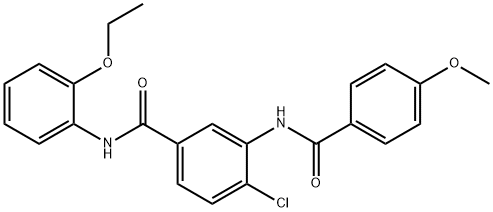 4-chloro-N-(2-ethoxyphenyl)-3-[(4-methoxybenzoyl)amino]benzamide 结构式