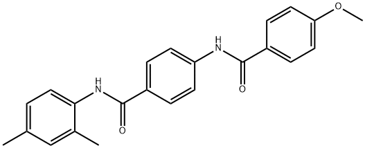 N-(2,4-dimethylphenyl)-4-[(4-methoxybenzoyl)amino]benzamide 化学構造式