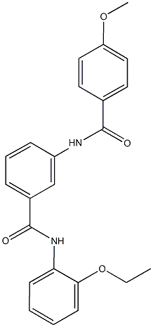 N-(2-ethoxyphenyl)-3-[(4-methoxybenzoyl)amino]benzamide 结构式