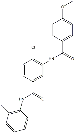 4-chloro-3-[(4-methoxybenzoyl)amino]-N-(2-methylphenyl)benzamide,791802-23-8,结构式