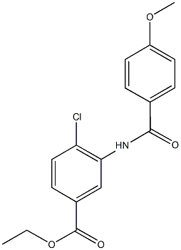 ethyl 4-chloro-3-[(4-methoxybenzoyl)amino]benzoate Structure