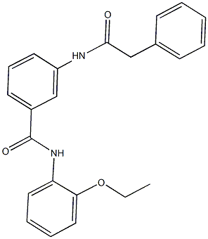 N-(2-ethoxyphenyl)-3-[(phenylacetyl)amino]benzamide 化学構造式