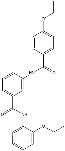 3-[(4-ethoxybenzoyl)amino]-N-(2-ethoxyphenyl)benzamide 化学構造式