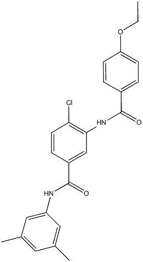 4-chloro-N-(3,5-dimethylphenyl)-3-[(4-ethoxybenzoyl)amino]benzamide 化学構造式